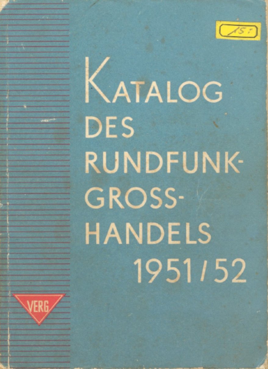 Katalog des Rundfunk-Grohandels 1951/52