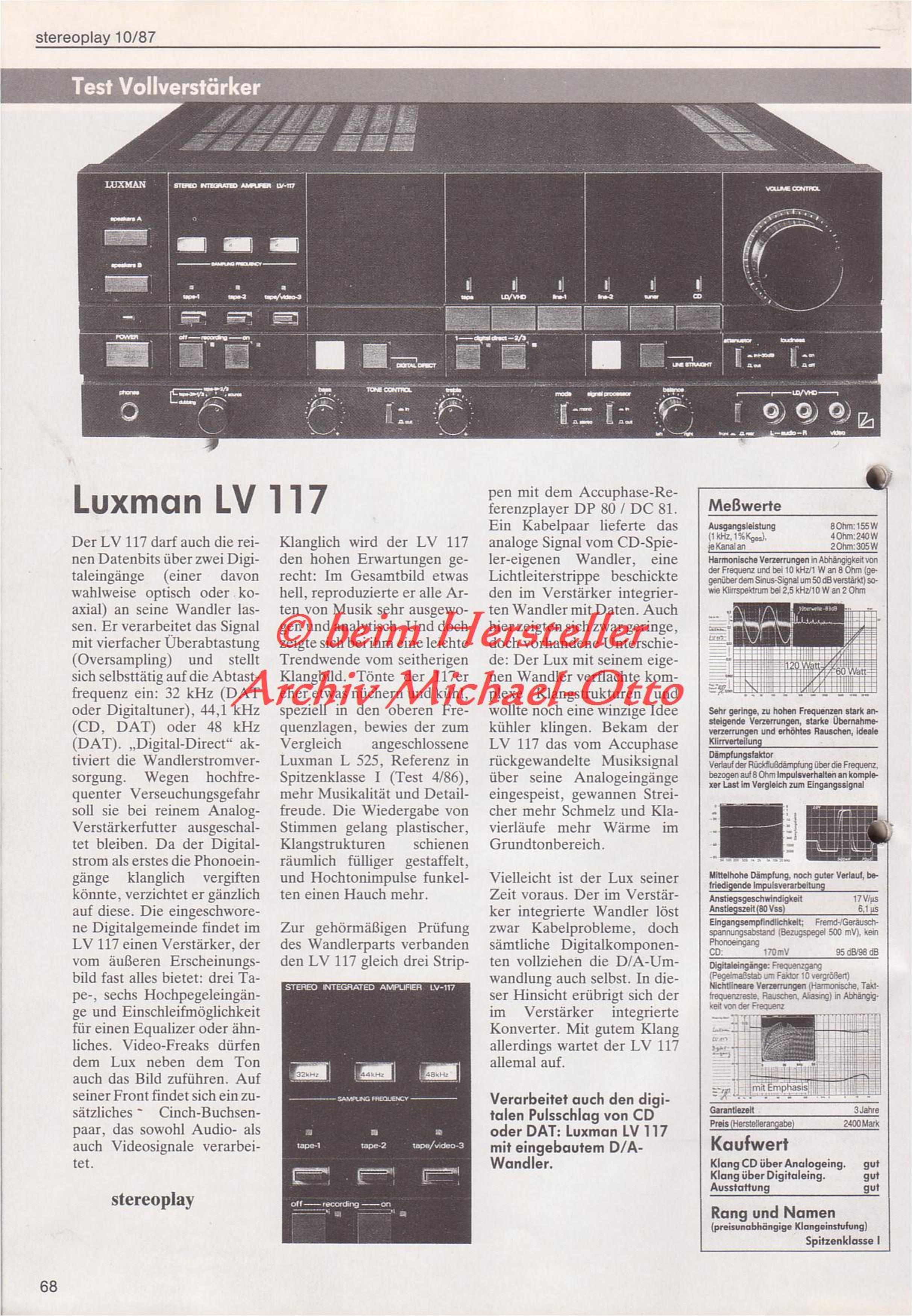 Luxman LV-117-Test