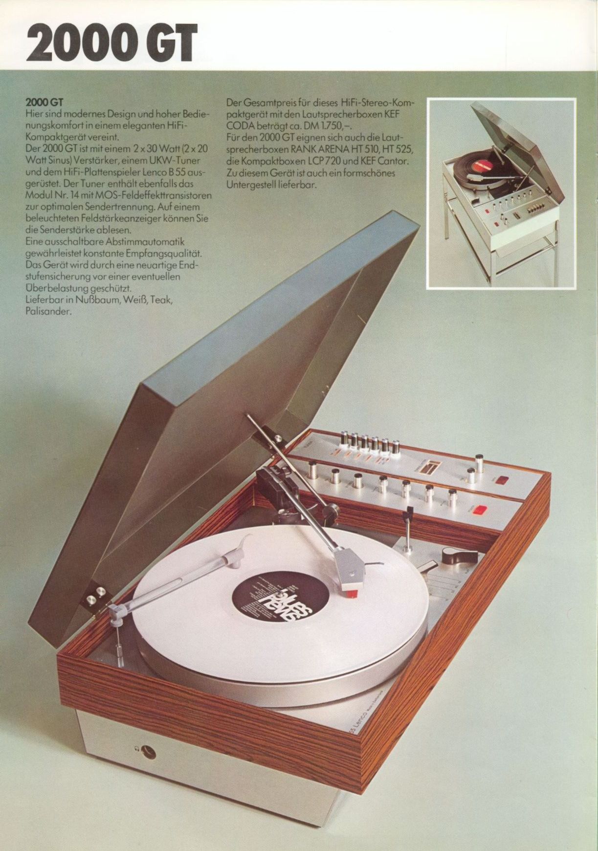 RANK ARENA HiFi-Stereo-Programm 1972 Prospekt Broschüre B14819 