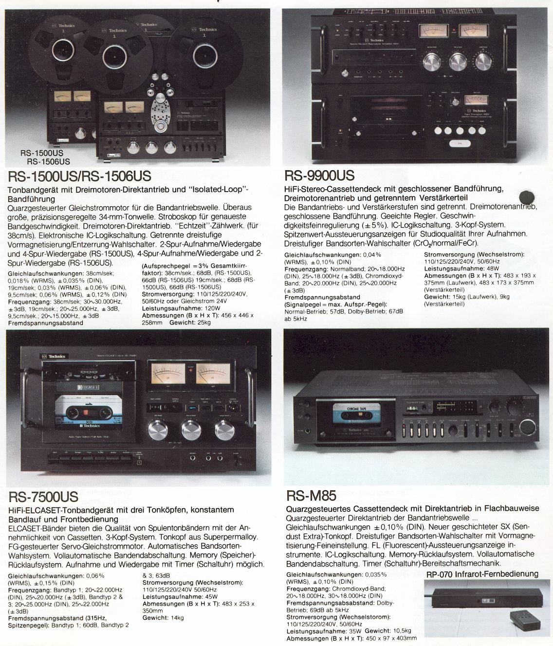 Technics Service Manual für RS 1500 US  Vol.1 und 2  Copy 